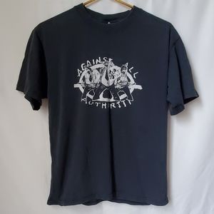Vintage against all authority t shirt Medium black